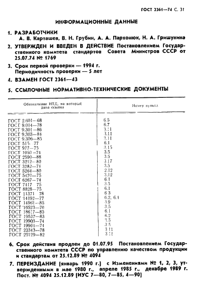 ГОСТ 2361-74