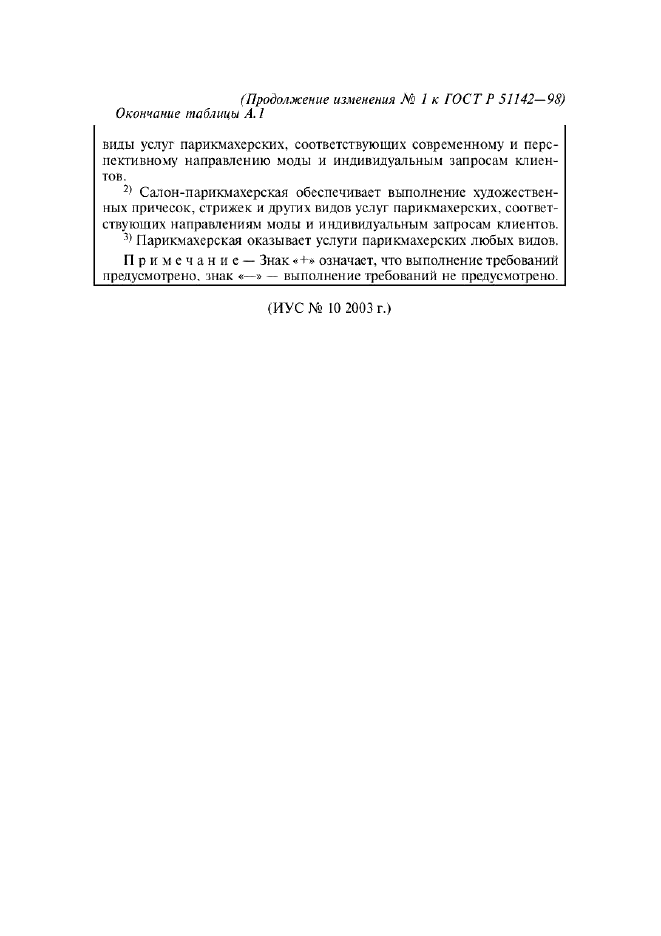 Изменение №1 к ГОСТ Р 51142-98